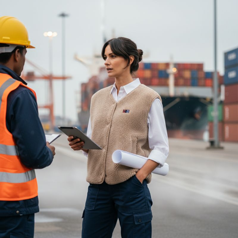 Veste sans manches en sherpa – Femme – Beige